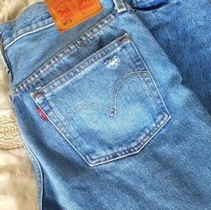 Levi's 501 Distressed Skinny Boyfriend Jeans 26×30